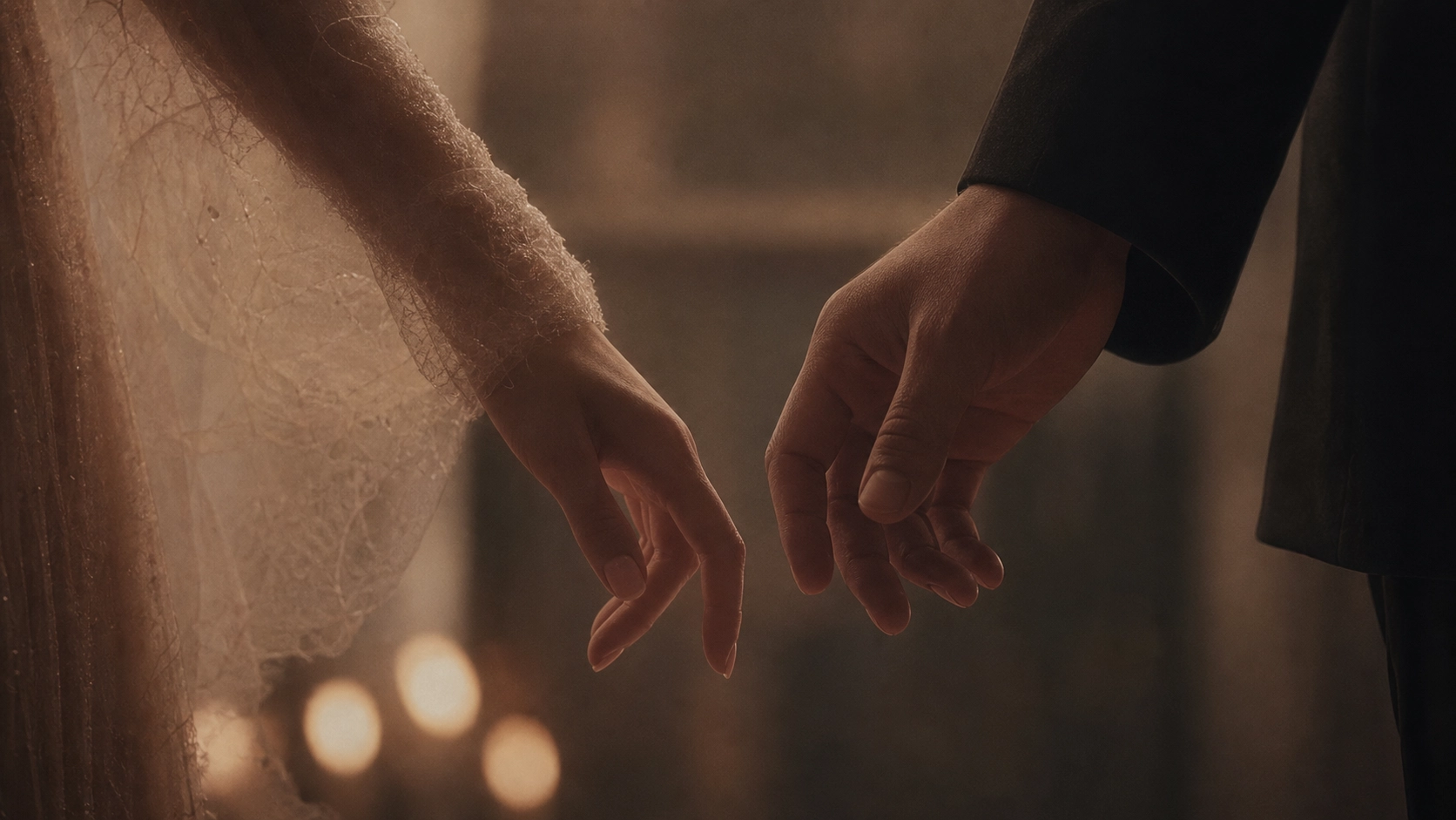 Two hands reaching for each other.
